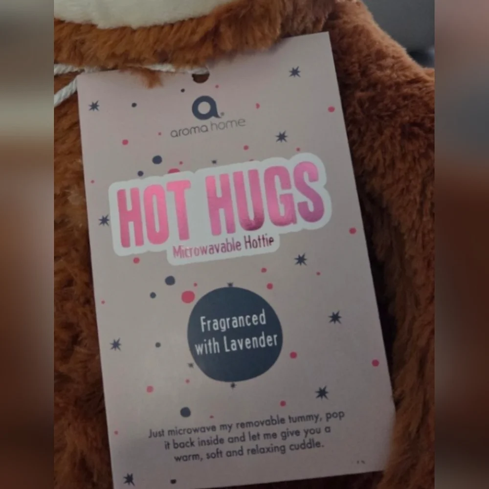 Aroma Home Hot Hugs Microwavable Sloth Plush Lavender Scented Warmer Toy - Picture 2 of 4